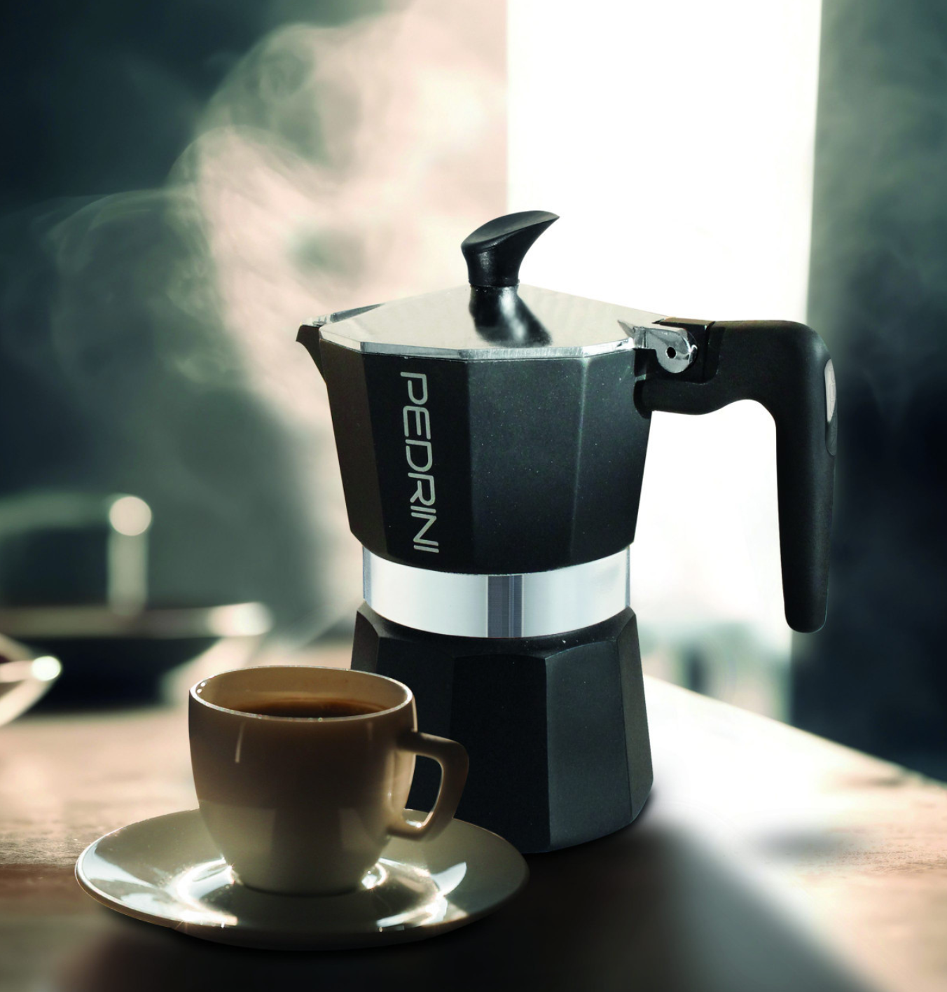 Pedrini Aroma Nero Coffee Maker, 3 Cups