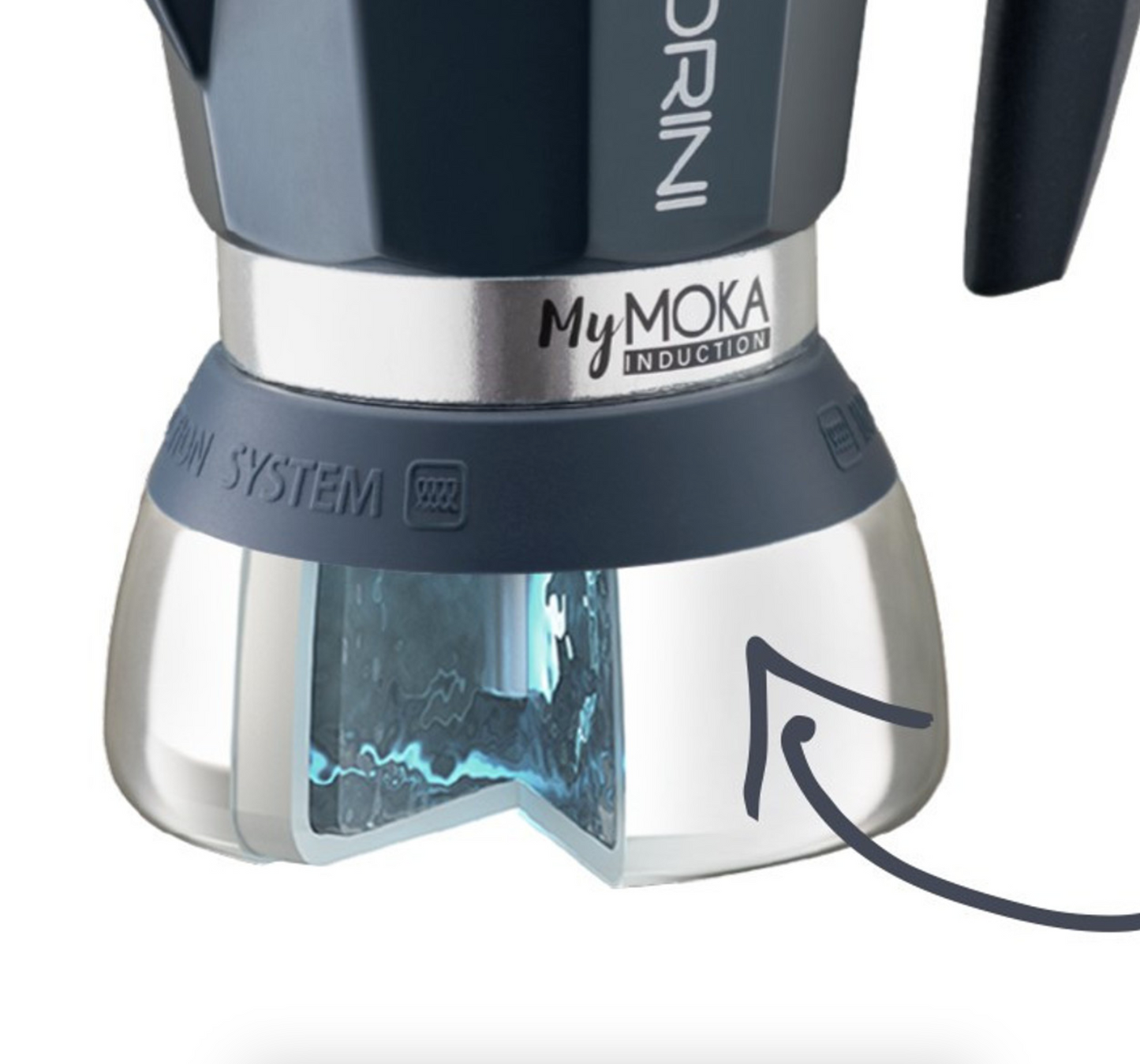 Pedrini MyMoka Induction Coffee Maker, 6 Cups