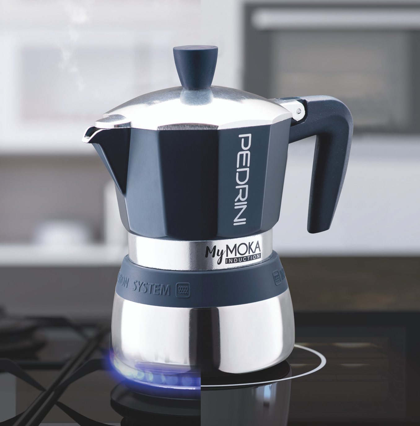 Pedrini MyMoka Induction Coffee Maker, 6 Cups