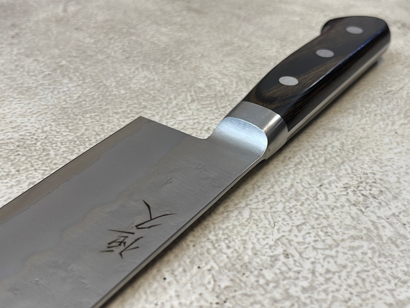 Tsunehisa G3 Nashiji Brown Kiritsuke 210mm - Made in Japan 🇯🇵 With bolster