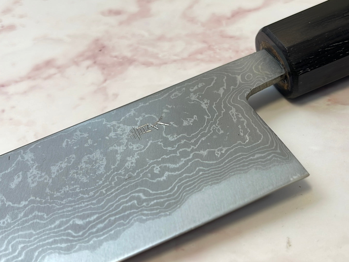 Yoshimune Bunka 165mm Aogami (Blue) #2 Damascus (33 layers) Double-Bevel