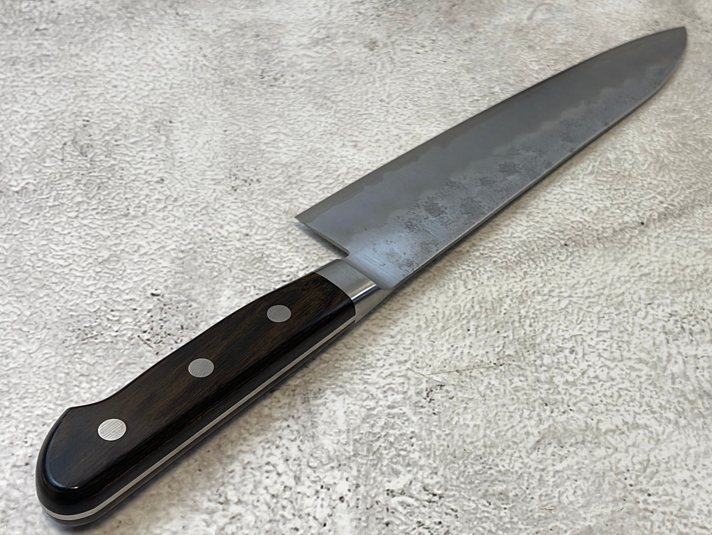 Tsunehisa G3 Nashiji Brown Gyuto 210mm - Made in Japan 🇯🇵 With Bolster