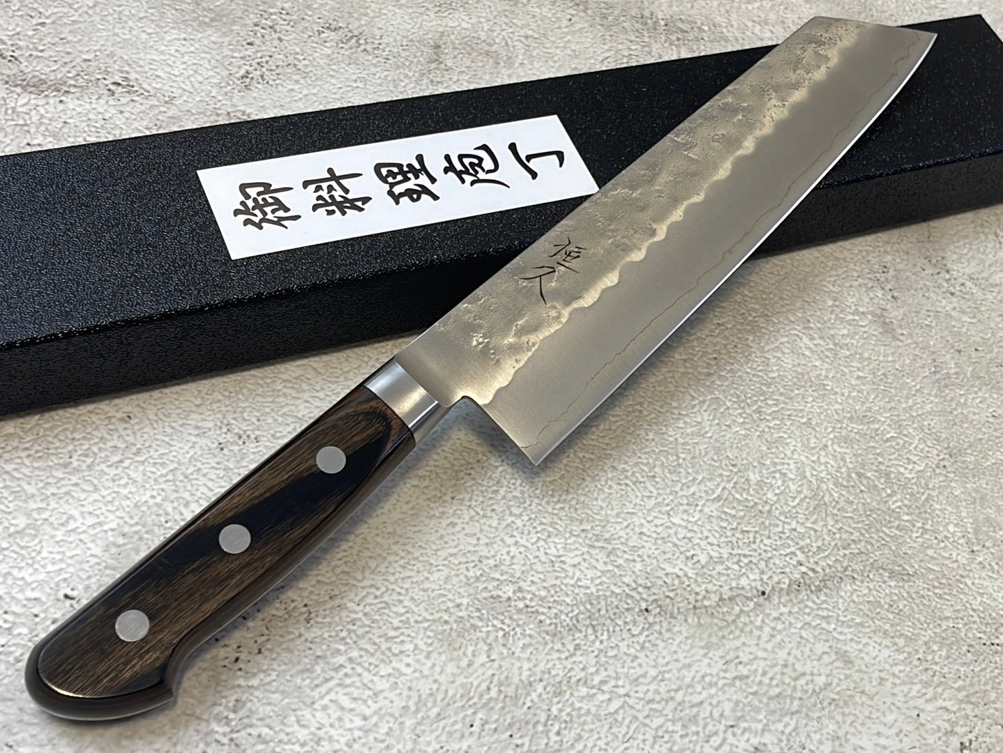 Tsunehisa G3 Nashiji Brown Kiritsuke 210mm - Made in Japan 🇯🇵 With bolster