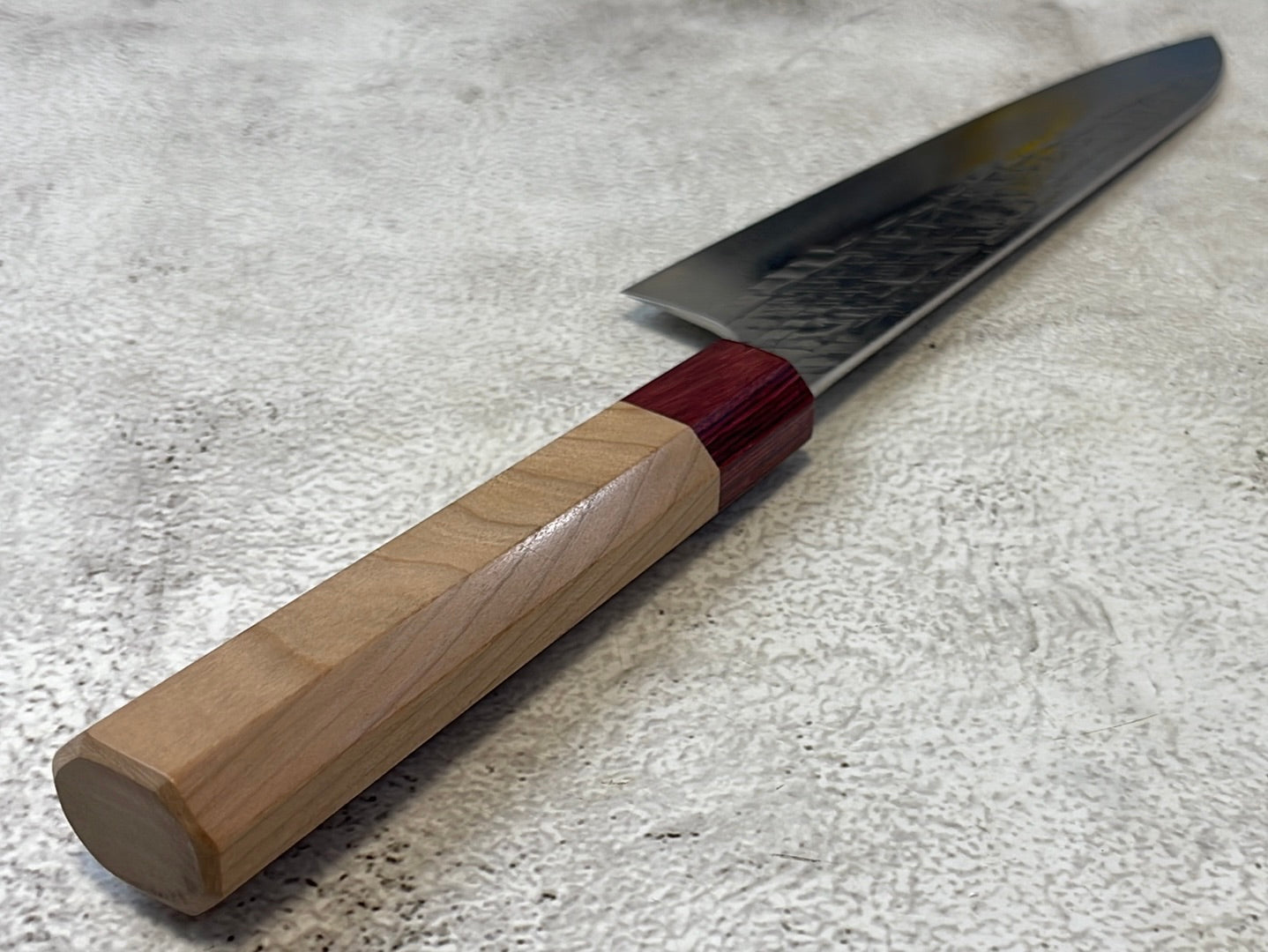 Yu Kurosaki Raijin Gyuto 210mm with Red Cherry Octagonal Handle