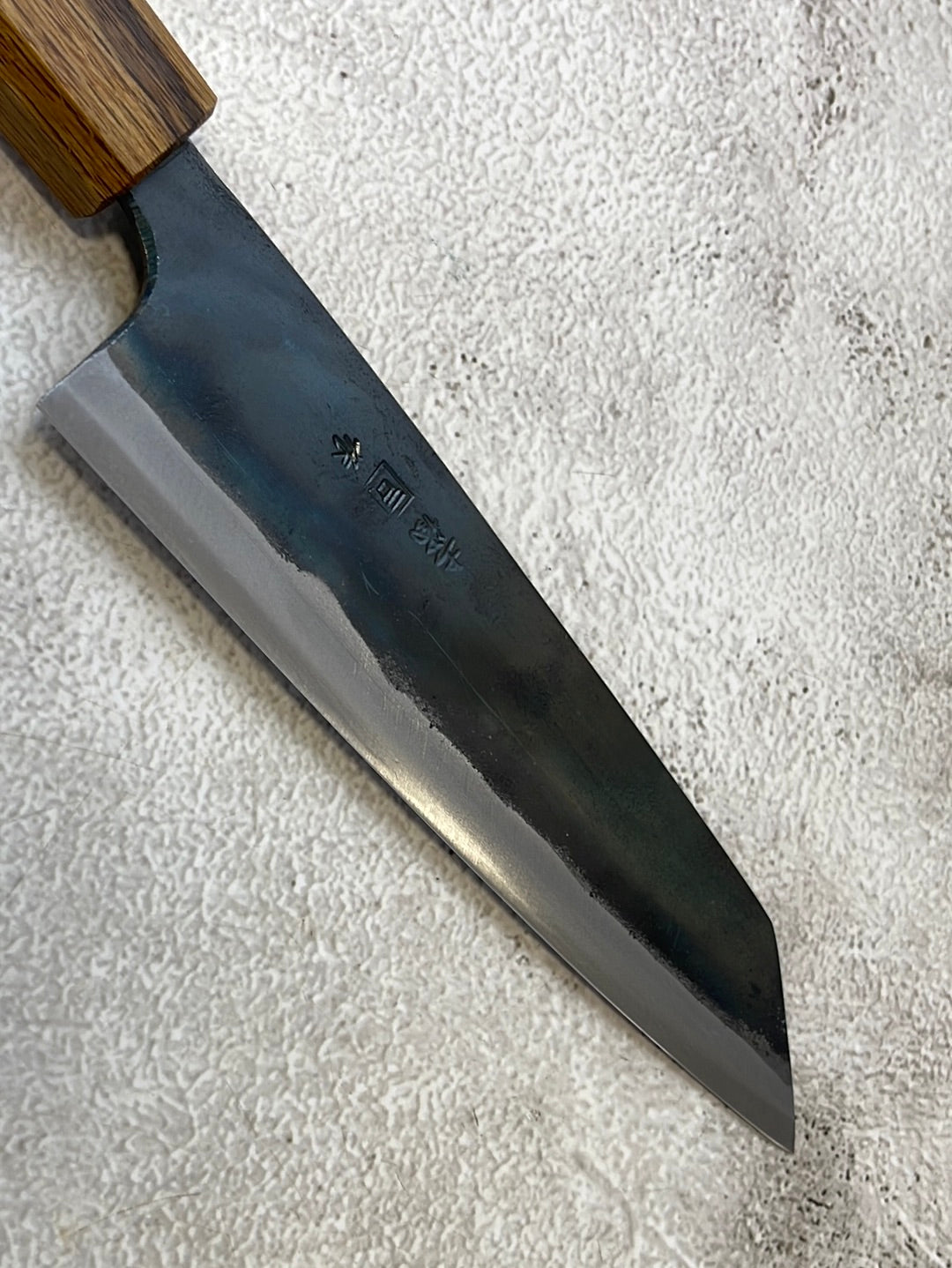Tsukasa Shiro Kuro 165mm Bunka- Shirogami Steel - Oak Octagnon Handle