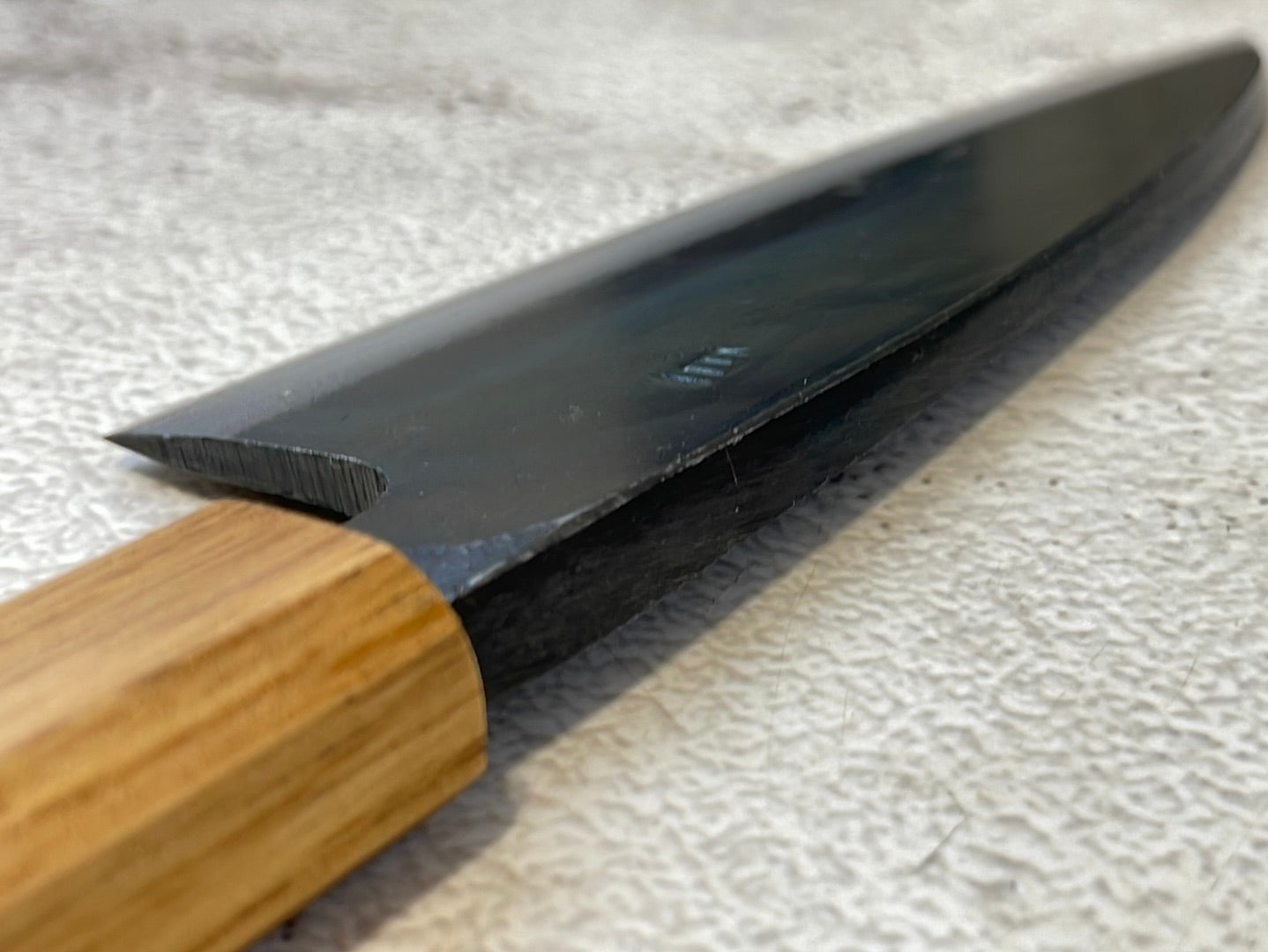 Tsukasa Shiro Kuro 150mm Deba - Shirogami Steel - Oak Octagnon Handle