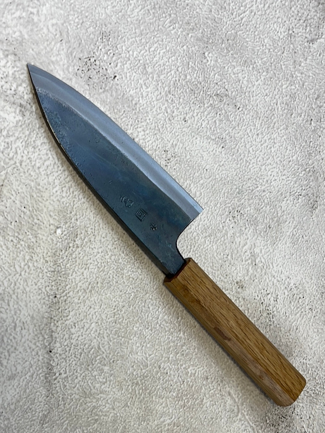 Tsukasa Shiro Kuro 135mm Deba - Shirogami Steel - Oak Octagnon Handle
