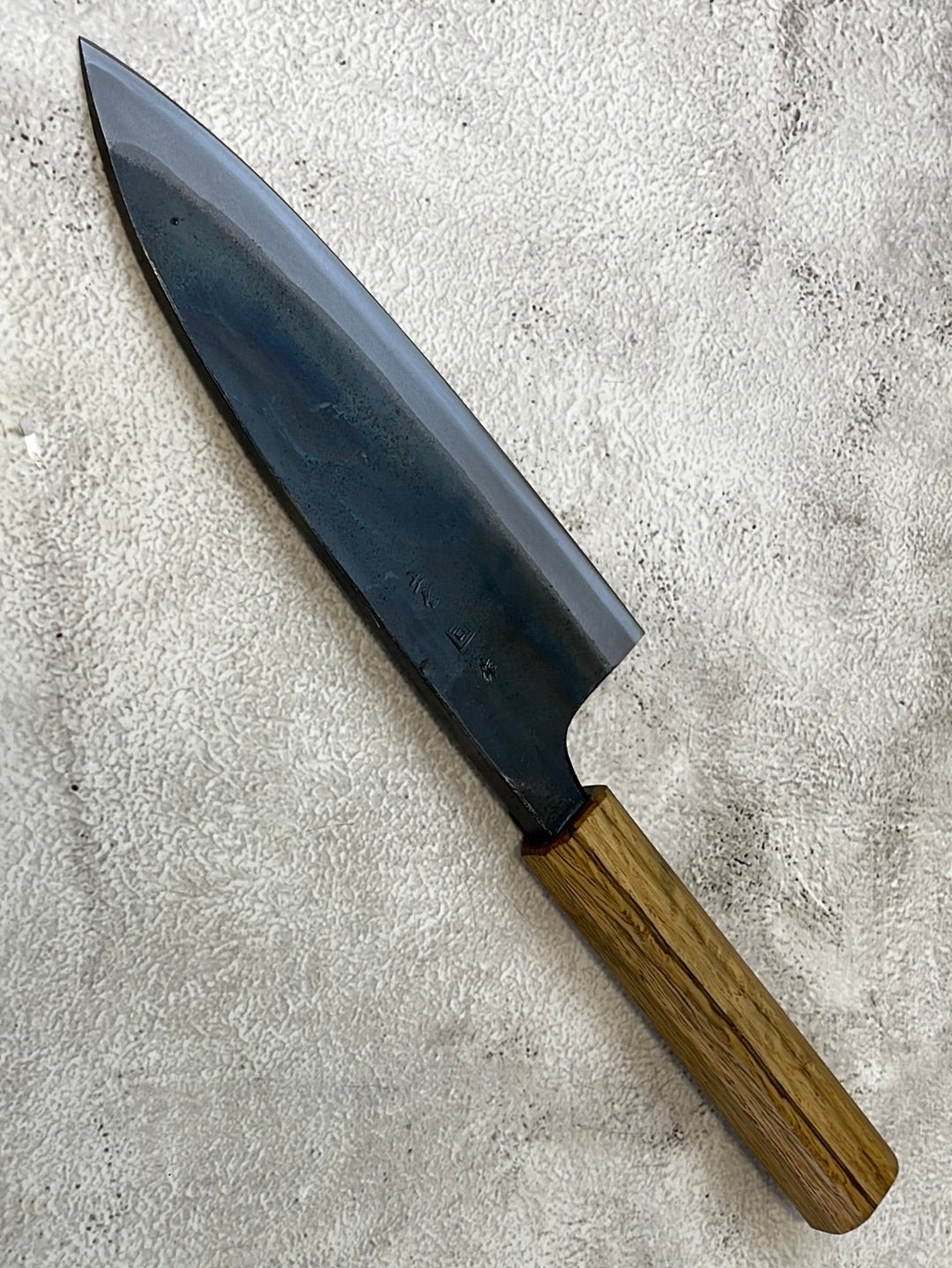Tsukasa Shiro Kuro 180mm Deba - Shirogami Steel - Oak Octagnon Handle