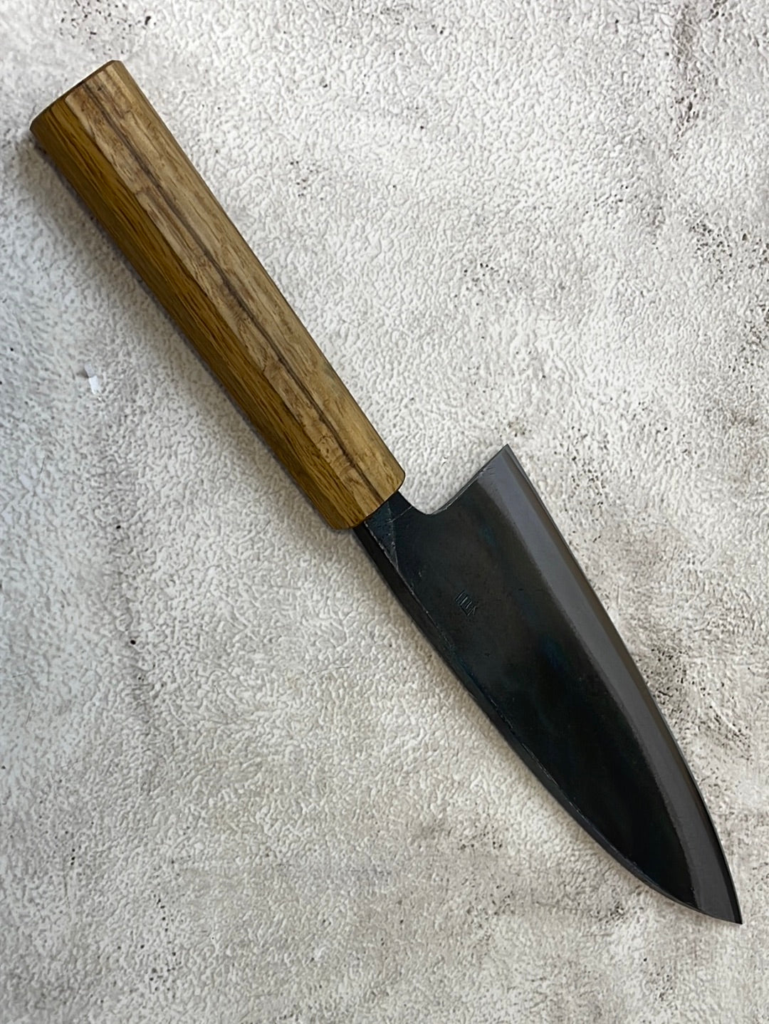 Tsukasa Shiro Kuro 180mm Deba - Shirogami Steel - Oak Octagnon Handle