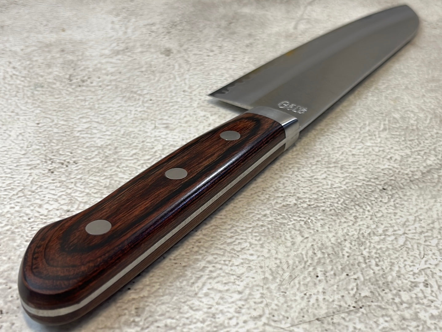 Tsunehisa VG1 Santoku Knife 165mm  Brown Pakkawood Handle - Made in Japan 🇯🇵