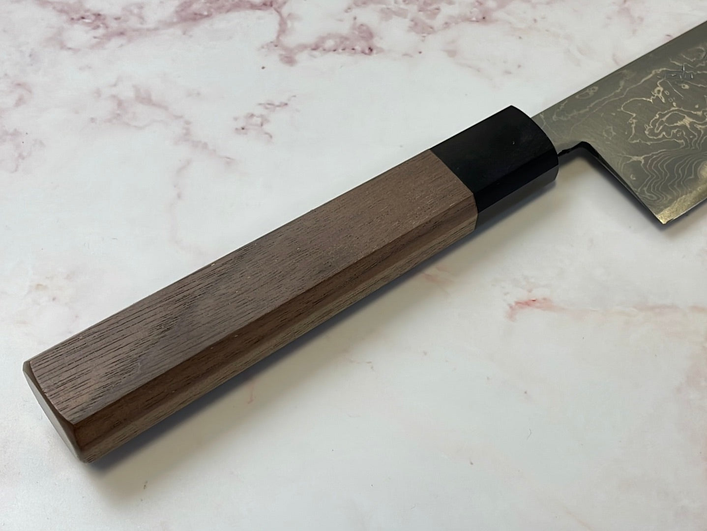 Yoshimune Gyuto 210 mm (8.3 in) Aogami (Blue) #2 Damascus (33 layers) Double-Bevel