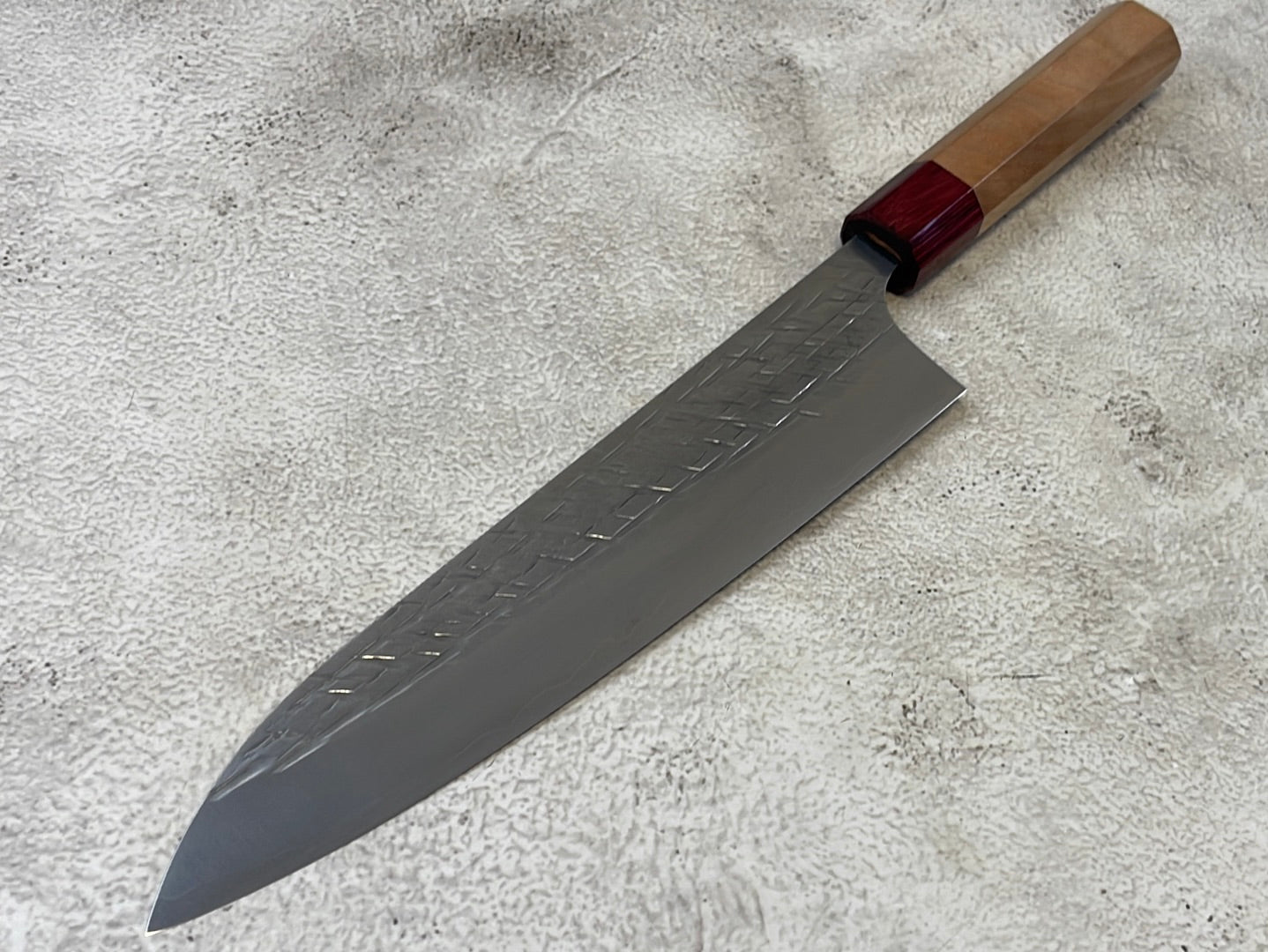 Yu Kurosaki Raijin Gyuto 210mm with Red Cherry Octagonal Handle
