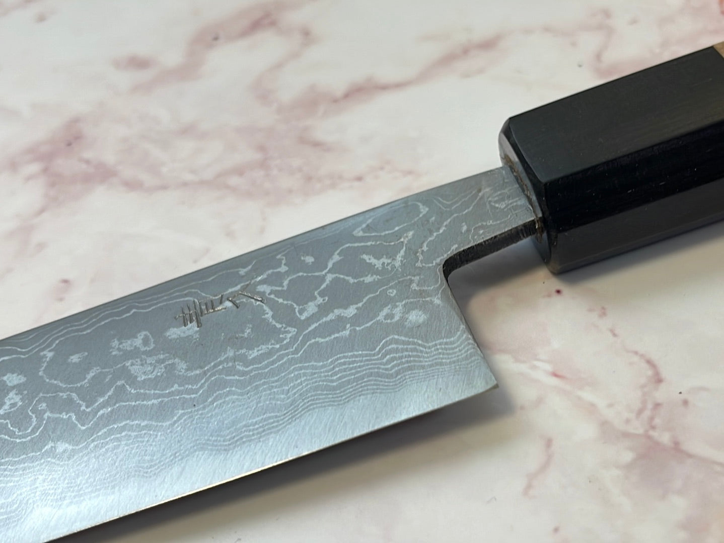 Yoshimune Yanagiba 210 mm(8.3 in) Aogami(Blue) No.2 Damascus (33 layers) Double-Bevel