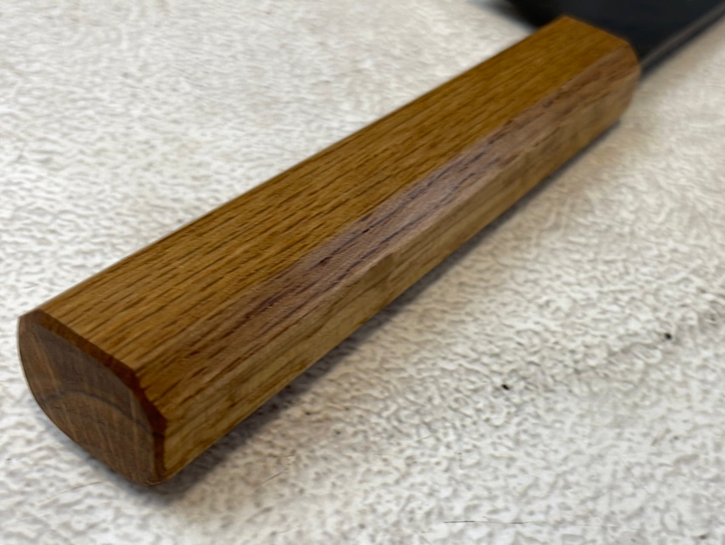 Tsukasa Shiro Kuro 180mm Bunka- Shirogami Steel - Oak Octagnon Handle
