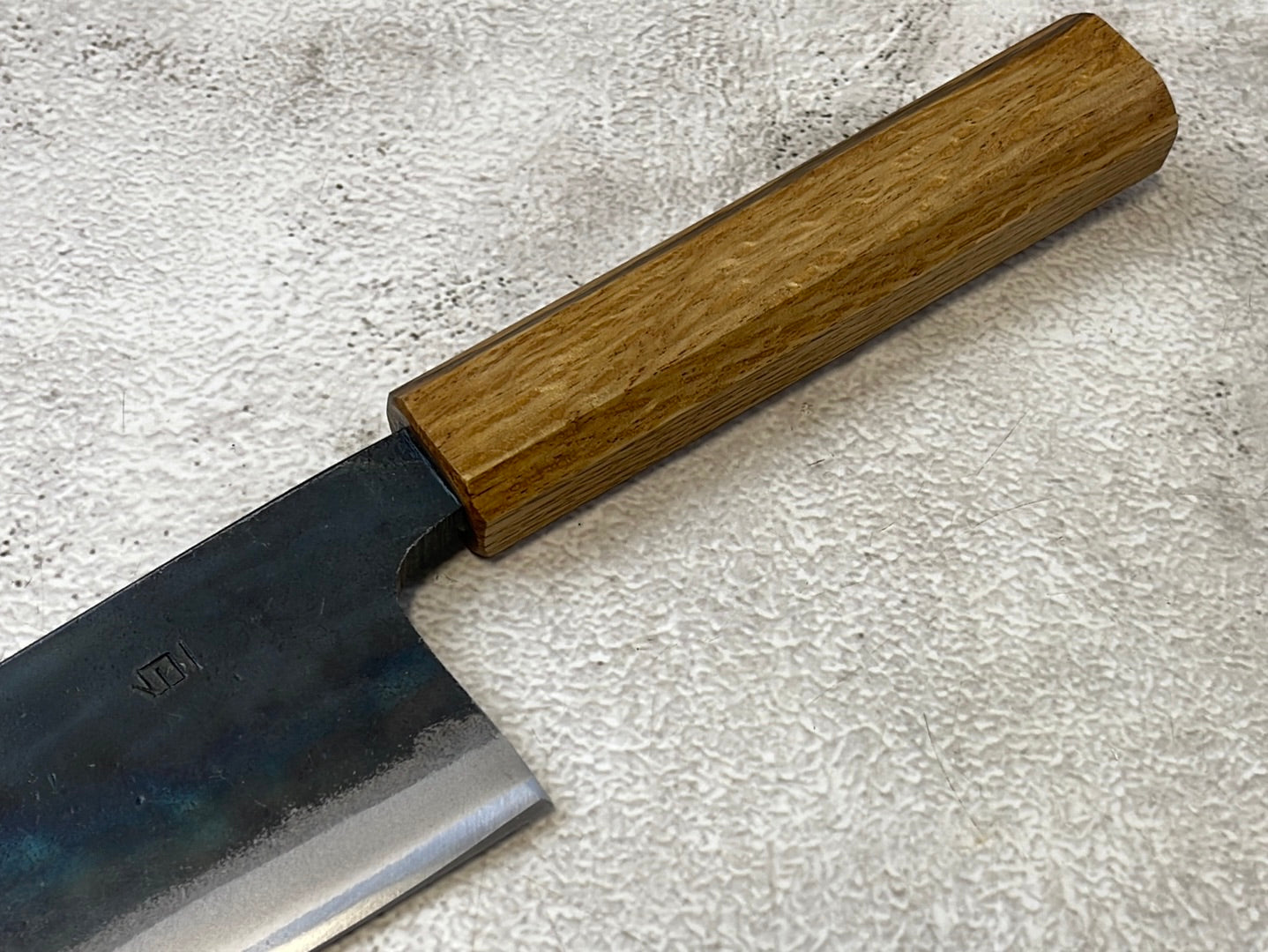 Tsukasa Shiro Kuro 165mm Deba - Shirogami Steel - Oak Octagnon Handle