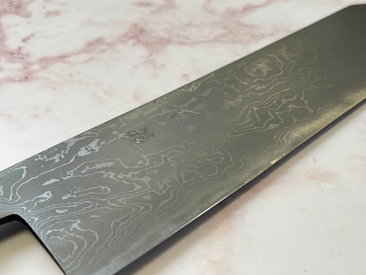 Yoshimune Kiritsuke 210 mm (8.3 in) Aogami (Blue) #2 Damascus (33 layers) Double-Bevel