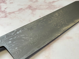 Yoshimune Kiritsuke 210 mm (8.3 in) Aogami (Blue) #2 Damascus (33 layers) Double-Bevel