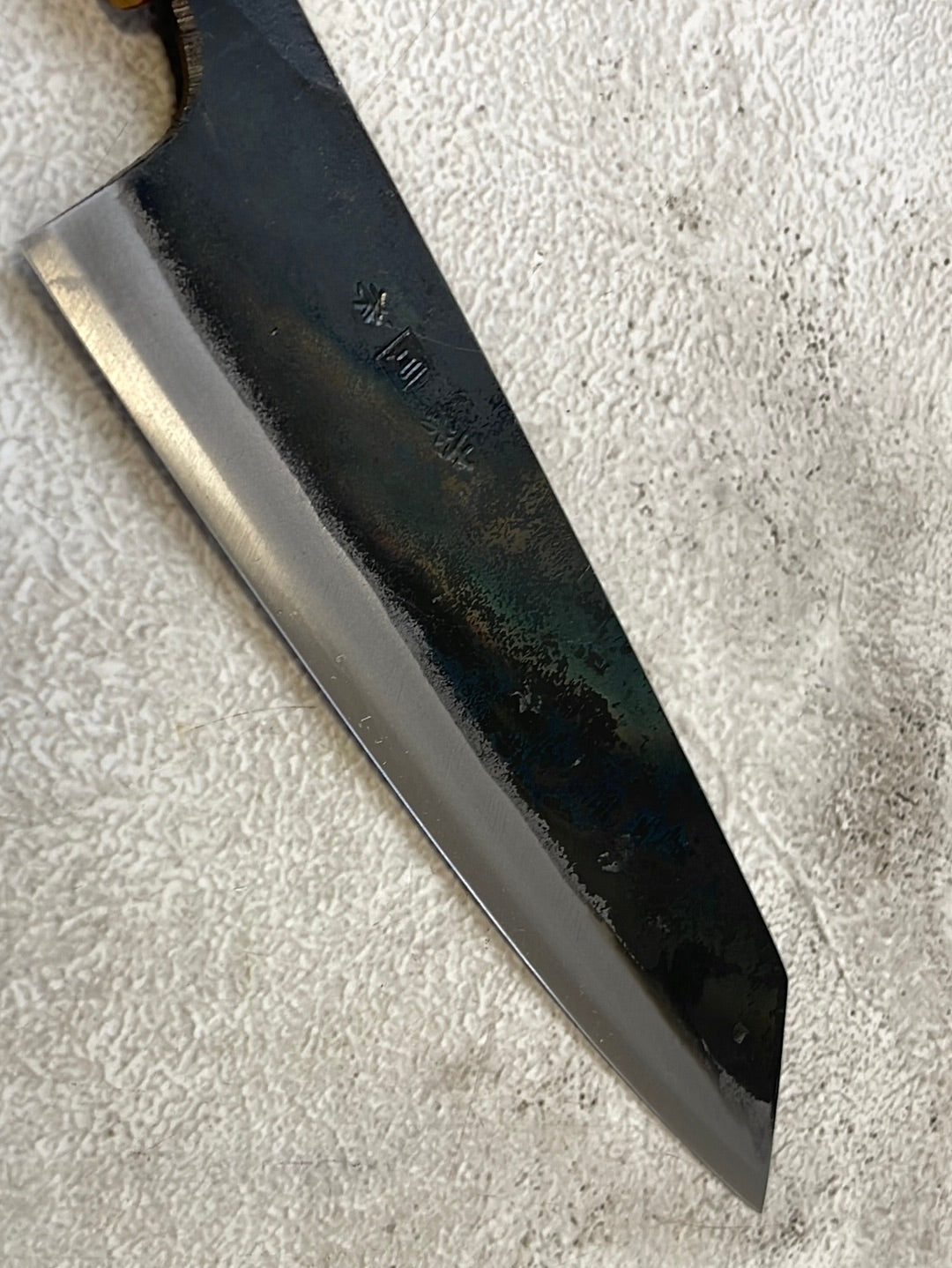 Tsukasa Shiro Kuro 180mm Bunka- Shirogami Steel - Oak Octagnon Handle