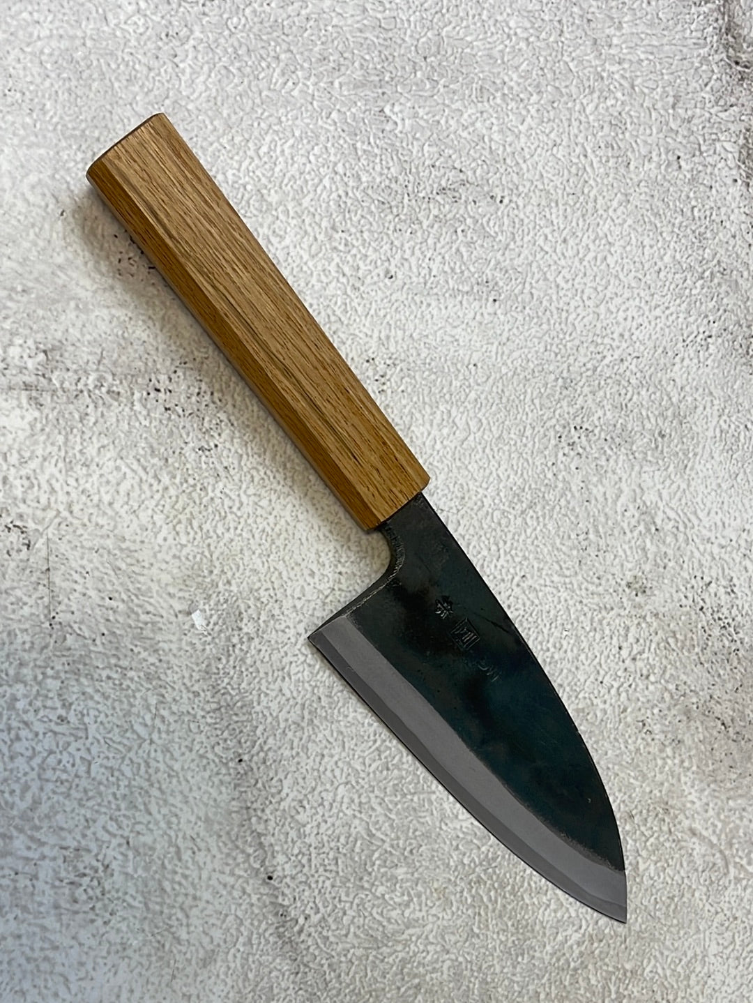 Tsukasa Shiro Kuro 120mm Deba - Shirogami Steel - Oak Octagnon Handle
