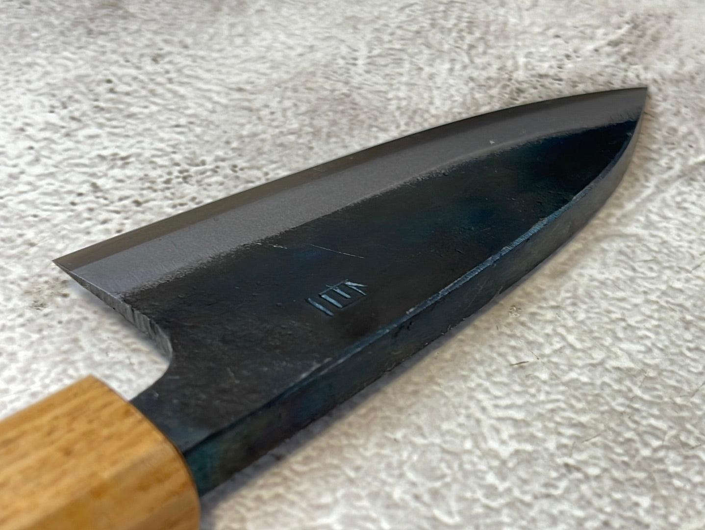 Tsukasa Shiro Kuro 105mm Deba - Shirogami Steel - Oak Octagnon Handle