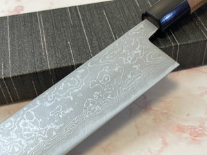 Yoshimune Kiritsuke 210 mm (8.3 in) Aogami (Blue) #2 Damascus (33 layers) Double-Bevel