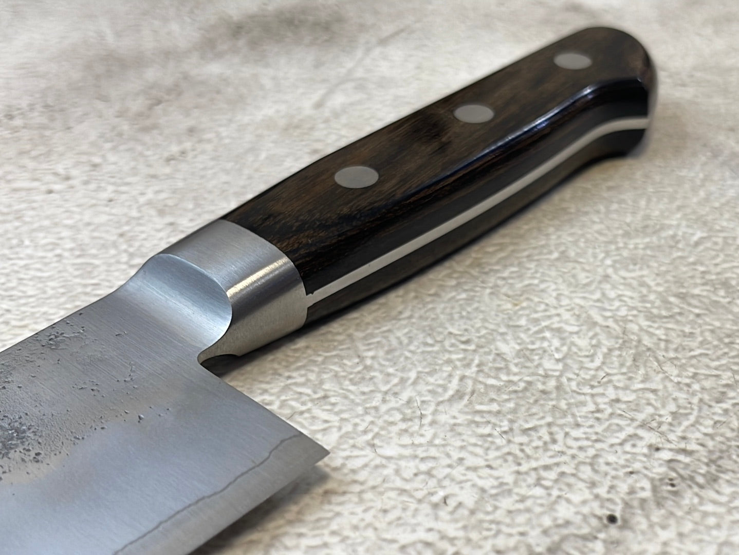 Tsunehisa G3 Nashiji Brown Gyuto 210mm - Made in Japan 🇯🇵 With Bolster
