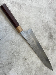 Yu Kurosaki R2(SG2) Hammered SENKO-EI WA RS8H Japanese Gyuto 270mm with Brown-Ring Octagonal Handle