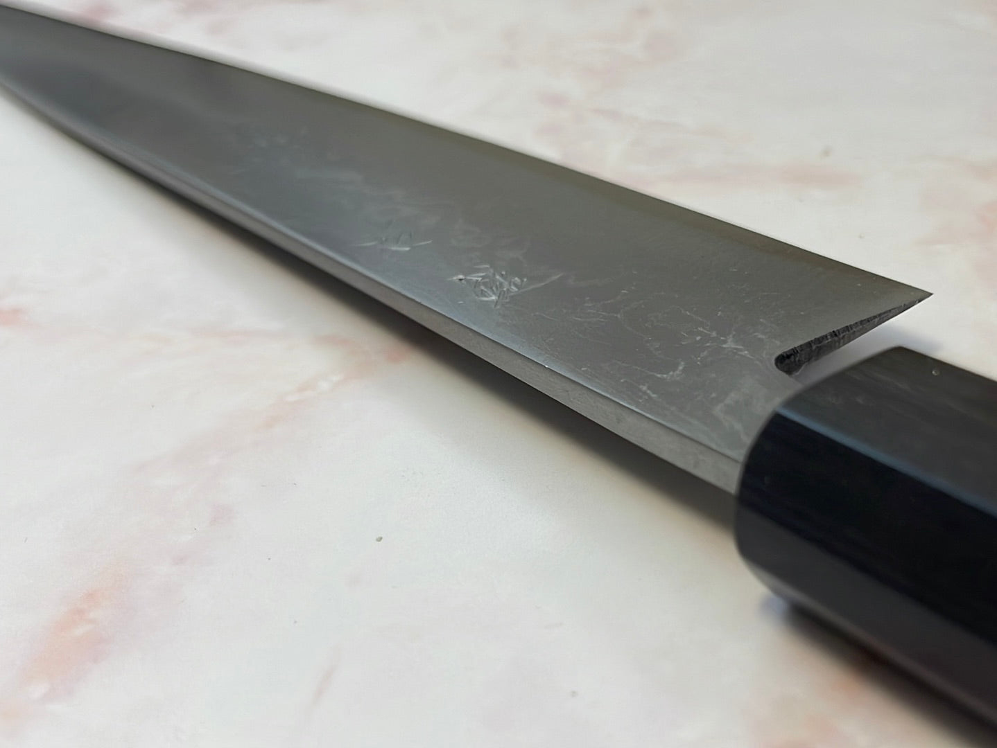 Yoshimune Yanagiba 210 mm(8.3 in) Aogami(Blue) No.2 Damascus (33 layers) Double-Bevel