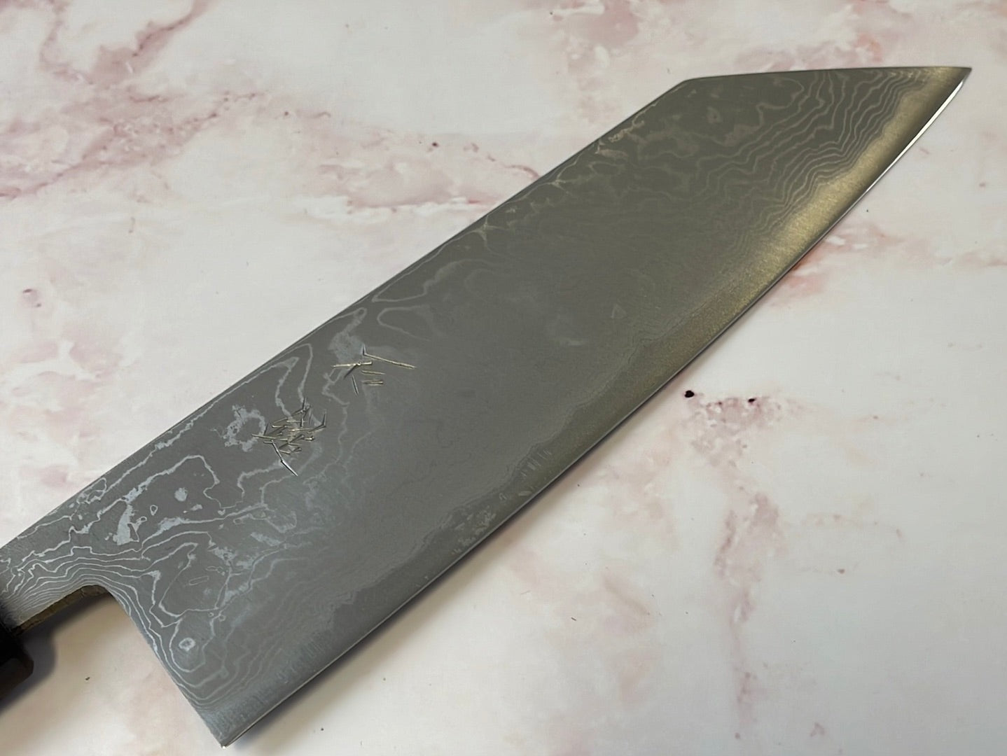 Yoshimune Bunka 165mm Aogami (Blue) #2 Damascus (33 layers) Double-Bevel