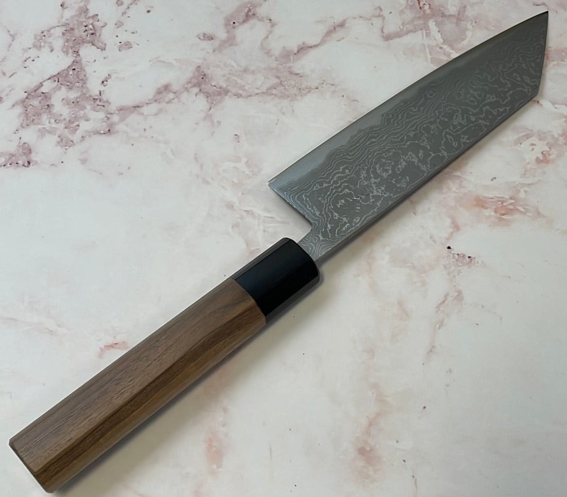 Yoshimune Bunka 165mm Aogami (Blue) #2 Damascus (33 layers) Double-Bevel