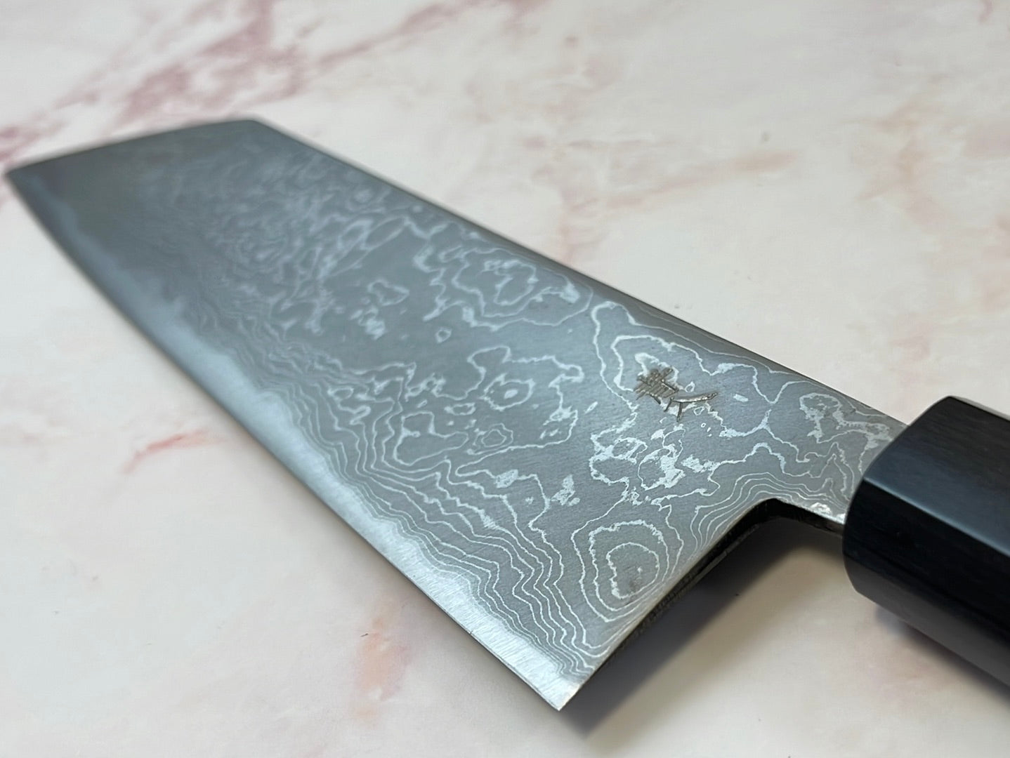 Yoshimune Kiritsuke 210 mm (8.3 in) Aogami (Blue) #2 Damascus (33 layers) Double-Bevel