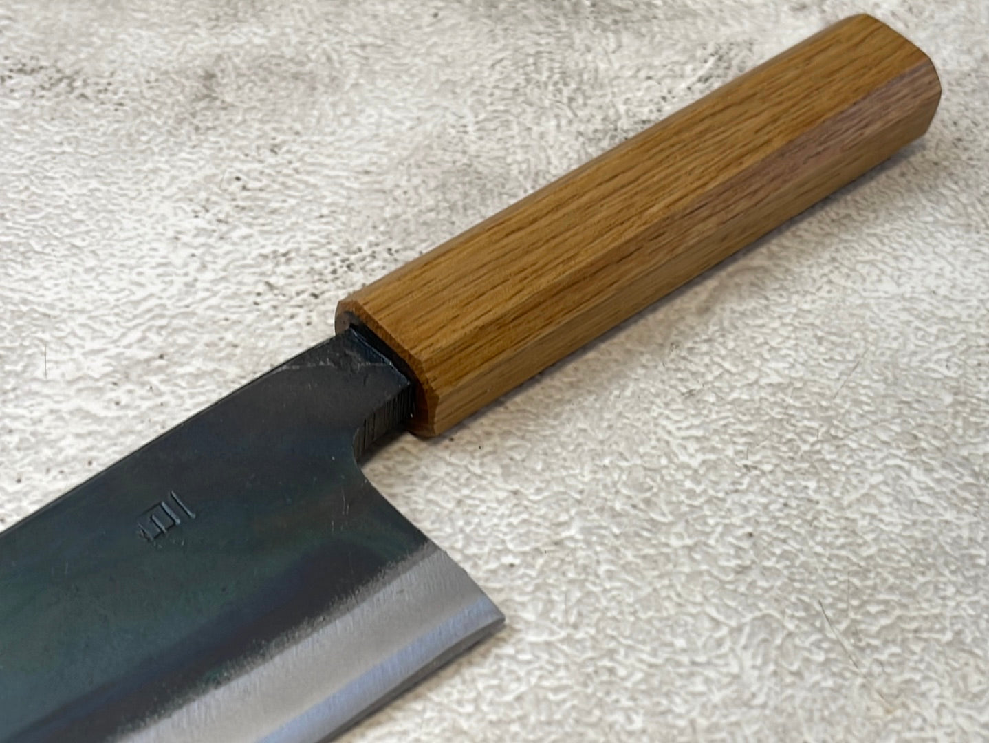 Tsukasa Shiro Kuro 150mm Deba - Shirogami Steel - Oak Octagnon Handle