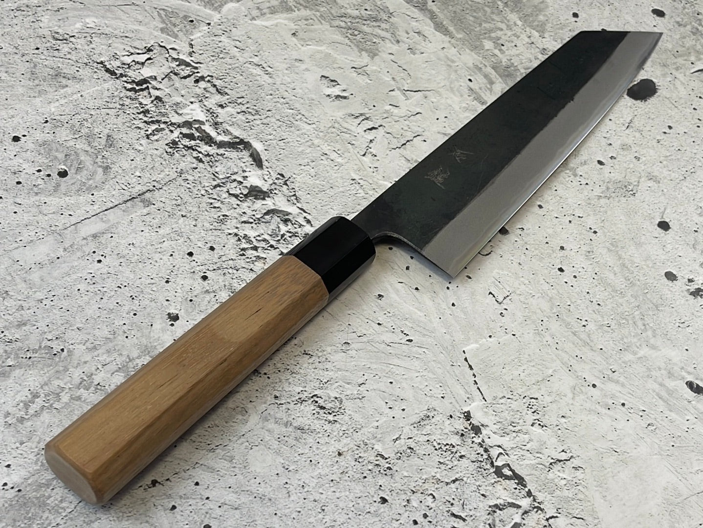 Yoshimune Kiritsuke Kurouchi 180 mm Aogami (Blue) #2 Double-Bevel