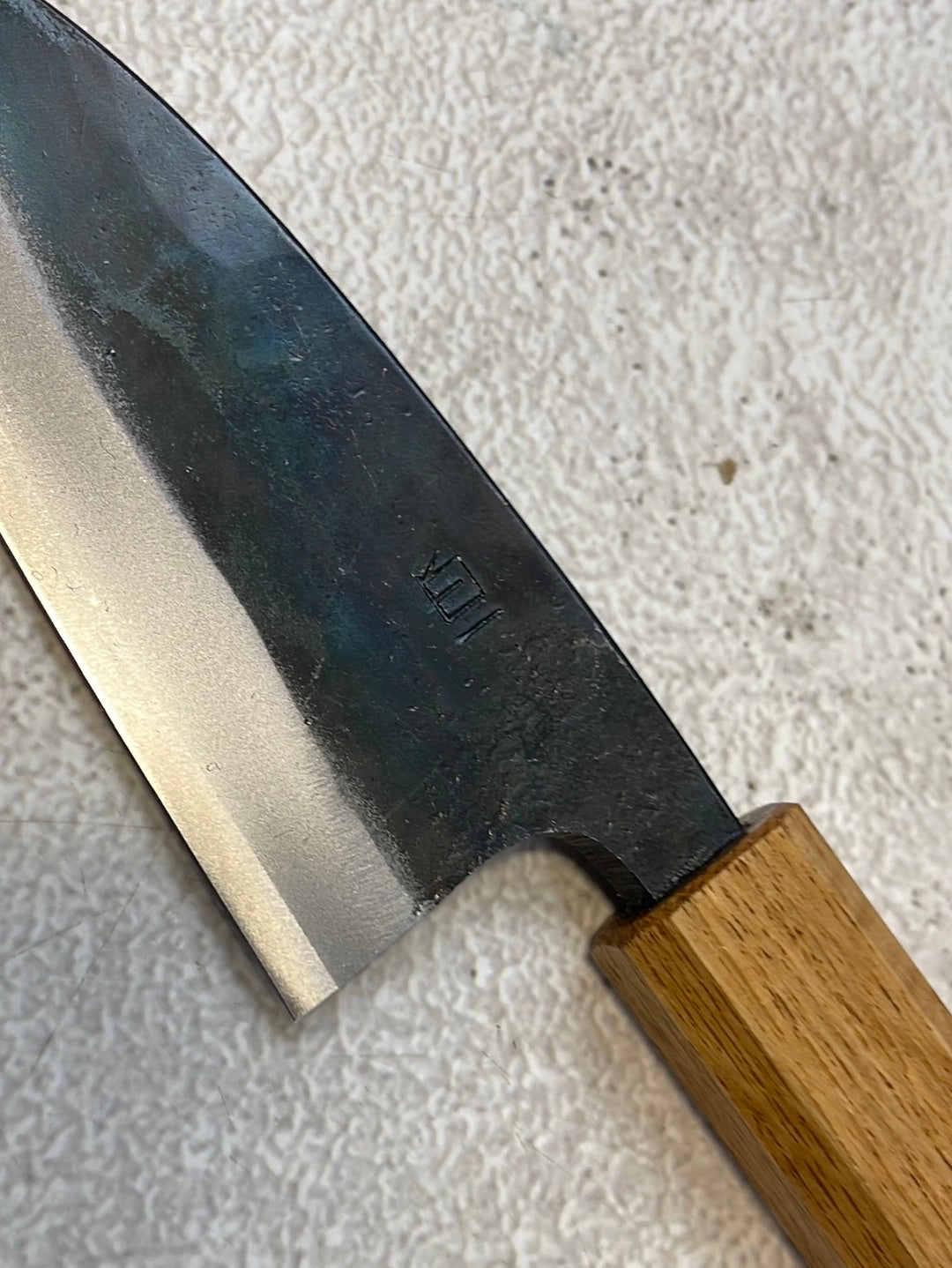 Tsukasa Shiro Kuro 105mm Deba - Shirogami Steel - Oak Octagnon Handle