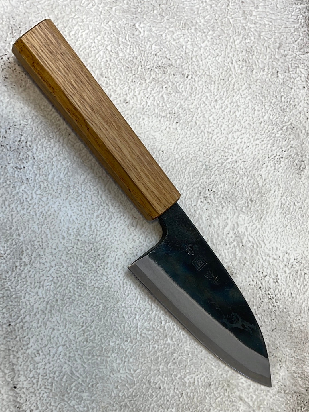 Tsukasa Shiro Kuro 105mm Deba - Shirogami Steel - Oak Octagnon Handle