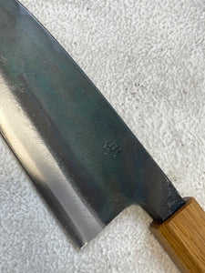 Tsukasa Shiro Kuro 150mm Deba - Shirogami Steel - Oak Octagnon Handle