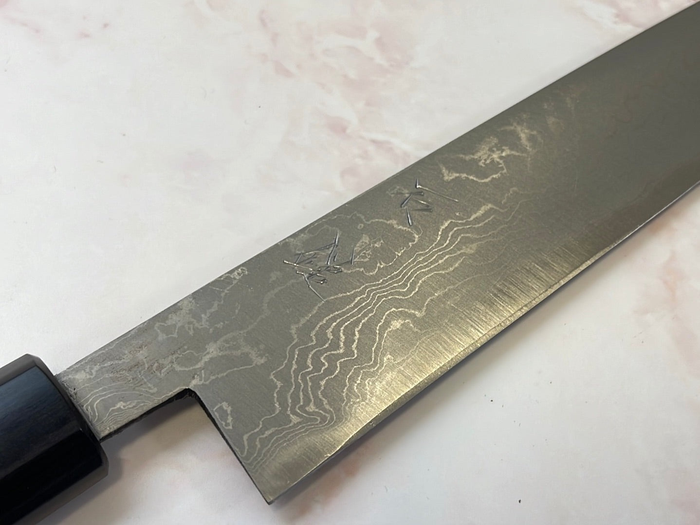 Yoshimune Sujihiki 240mm(9.4 in) Aogami (Blue) No.2 Damascus (33 layers) Double-Bevel