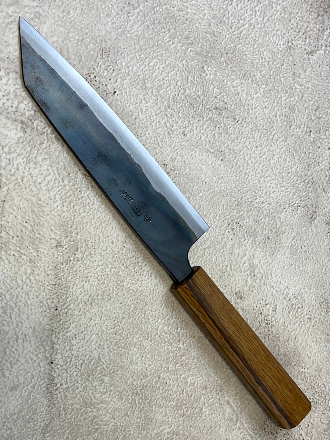 Tsukasa Shiro Kuro 165mm Bunka- Shirogami Steel - Oak Octagnon Handle