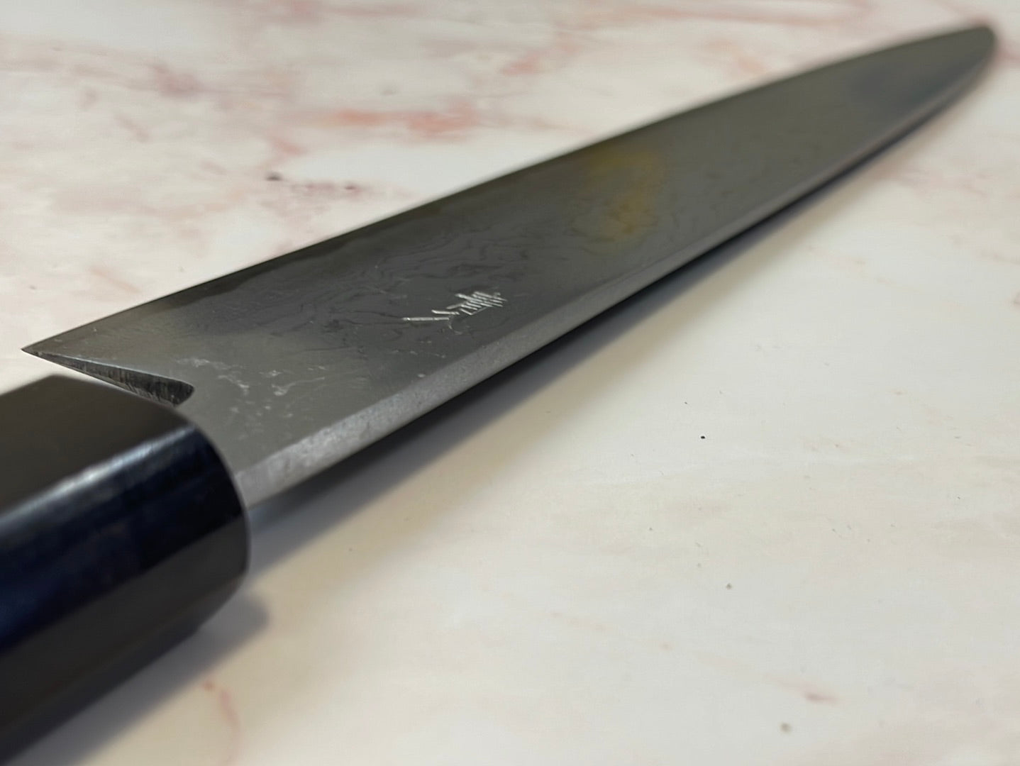 Yoshimune Yanagiba 210 mm(8.3 in) Aogami(Blue) No.2 Damascus (33 layers) Double-Bevel