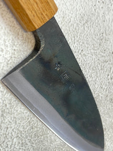Tsukasa Shiro Kuro 120mm Deba - Shirogami Steel - Oak Octagnon Handle