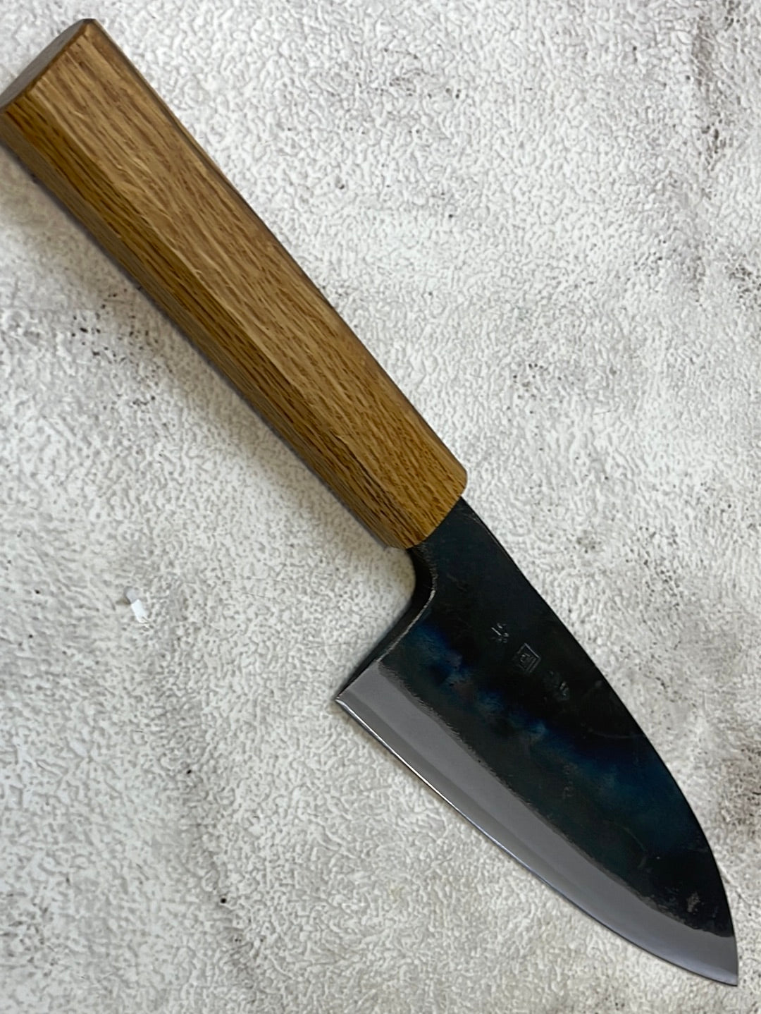 Tsukasa Shiro Kuro 165mm Deba - Shirogami Steel - Oak Octagnon Handle