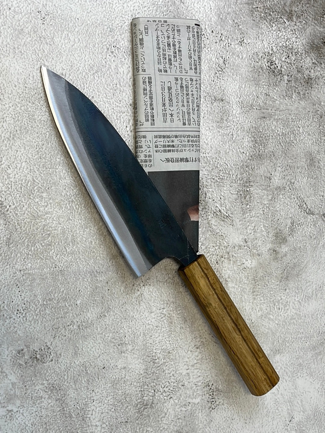 Tsukasa Shiro Kuro 180mm Deba - Shirogami Steel - Oak Octagnon Handle
