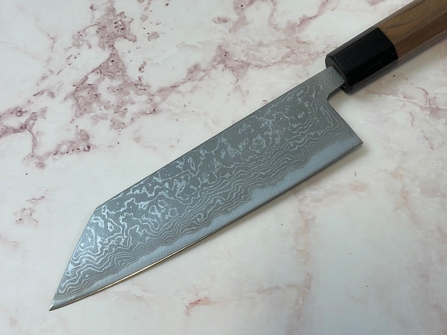 Yoshimune Bunka 165mm Aogami (Blue) #2 Damascus (33 layers) Double-Bevel