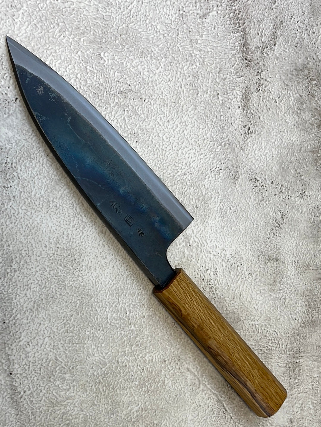 Tsukasa Shiro Kuro 165mm Deba - Shirogami Steel - Oak Octagnon Handle