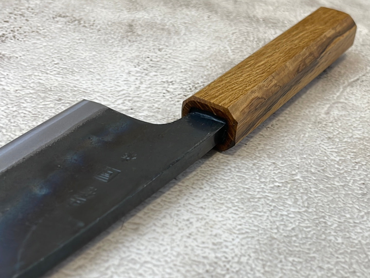 Tsukasa Shiro Kuro 165mm Deba - Shirogami Steel - Oak Octagnon Handle