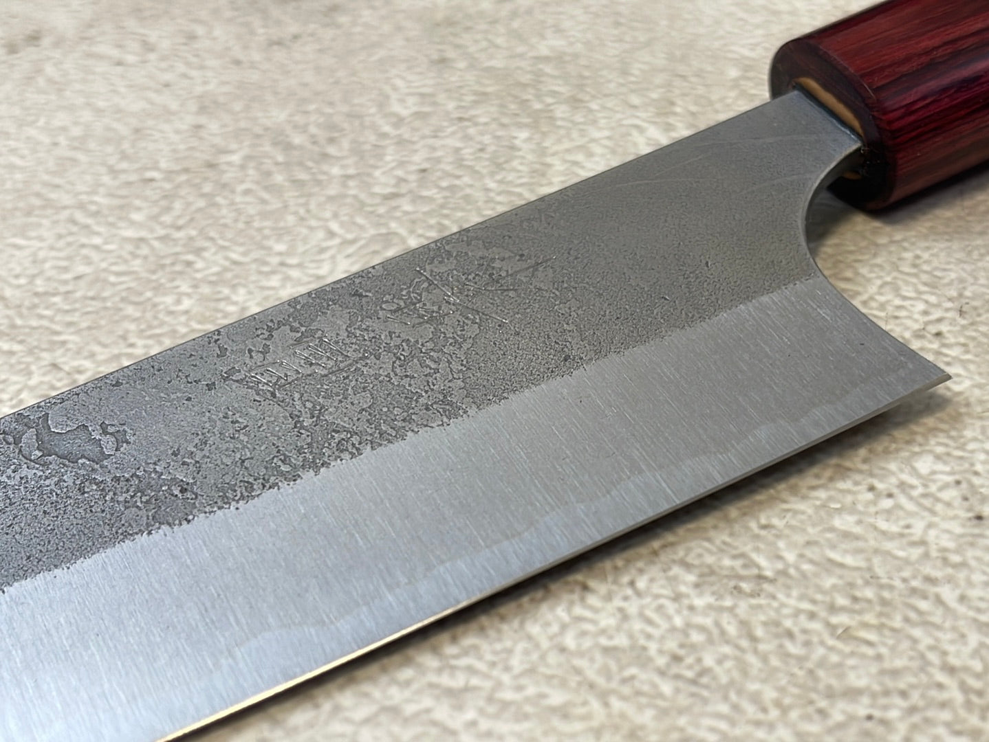 MASAKAGE YUKI Gyuto 210mm Oval Magnolia wood with Red Pakka wood