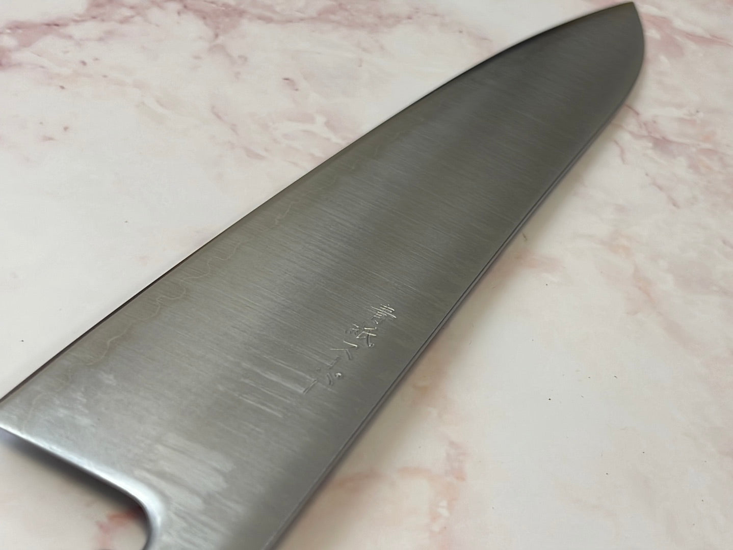 Yoshimune Gyuto Polished Stainless Clad 210 mm ) Aogami Super Double-Bevel Walnut Octagonal Handle
