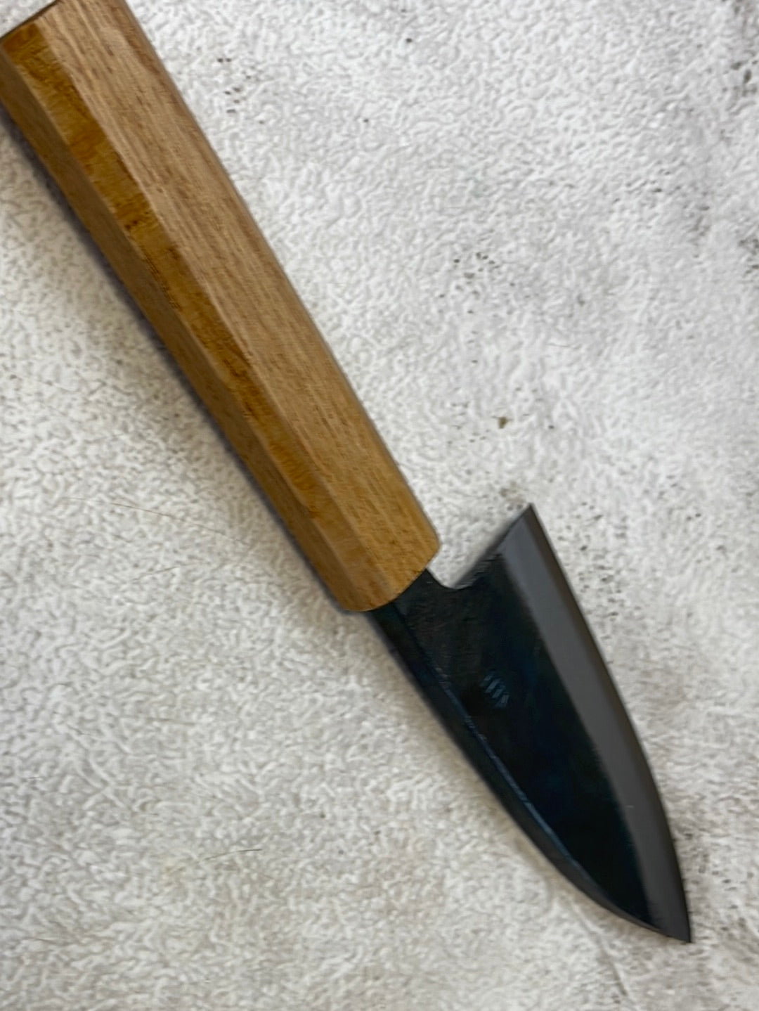 Tsukasa Shiro Kuro 105mm Deba - Shirogami Steel - Oak Octagnon Handle