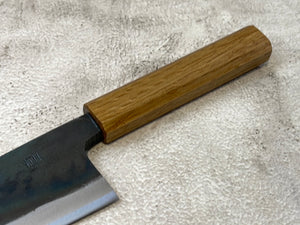 Tsukasa Shiro Kuro 135mm Deba - Shirogami Steel - Oak Octagnon Handle