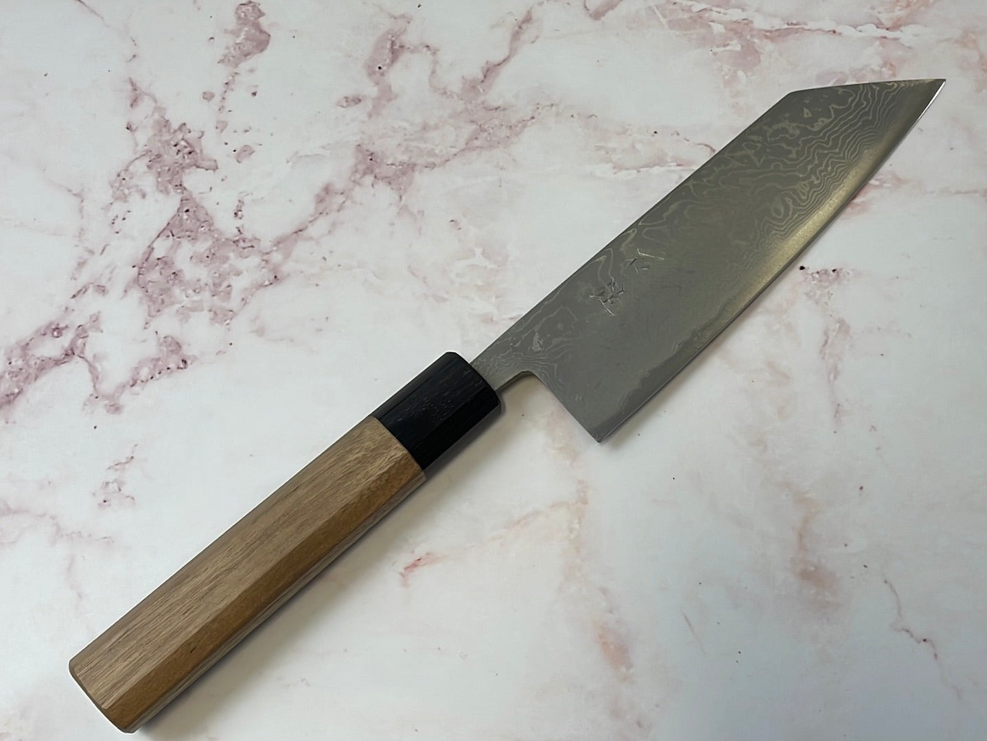 Yoshimune Bunka 165mm Aogami (Blue) #2 Damascus (33 layers) Double-Bevel
